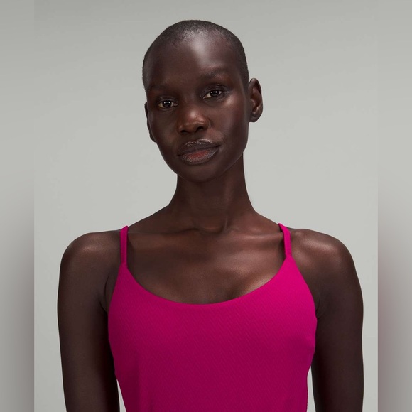 Lululemon Waterside One Piece Swimsuit Chevron size XS Wild Berry WLDB - Picture 3 of 6